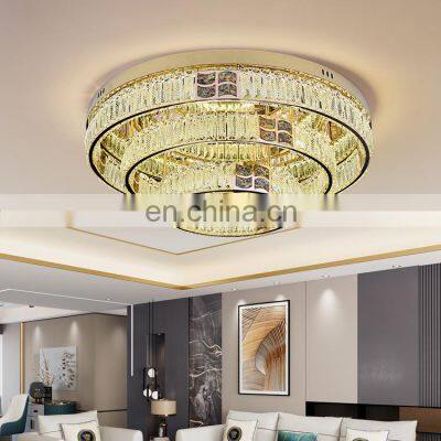 Luxury Style Indoor Decoration Dining Room Living Room Modern LED Crystal Ceiling Light