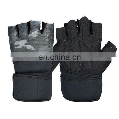 custom hand workout weightlifting fitness workout gloves men weight lifting gym gloves with wrist support