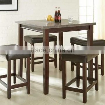 Wooden dining table and chairs for customized material
