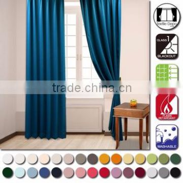 Flame retardant thermal insulation ready-made wholesale curtain