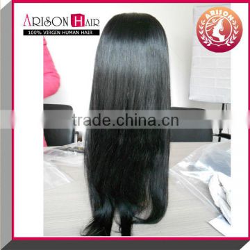 High quality glueless silk top full lace wig with baby hair