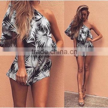 New fashion women holiday apparel jumpsuit printing palysuit summer beach party dress clothing                        
                                                Quality Choice