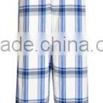 Check blue and white 100% cotton short