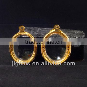 2014 thai original classic wholesale fashion gold oval twin buddha image pendent