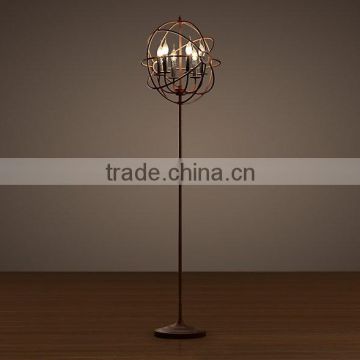 2016 New Style Simple Vintage Iron Floor Lamp Model 5013-L6