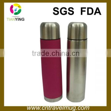 1000ml vacuum thermo flask bottles bullet with logo and paint coating