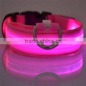 custom logo dog collar flashing lighted pet collar for dog