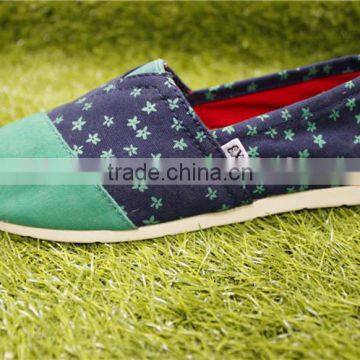Pure and fresh style printing fashion cloth shoes