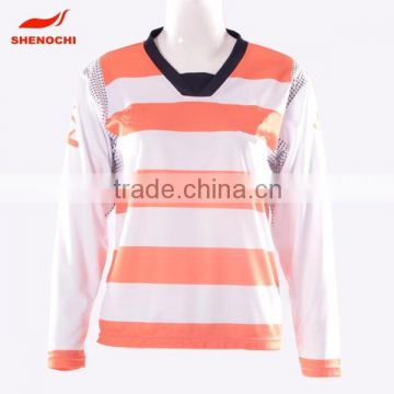 Fashion new design wholesale cheap oem long sleeve rugby jersey