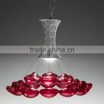 Romantic Modern with Glass E27 Colorful Chandelier Light