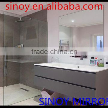 4mm thickness Bathroom mirror with double coated paint