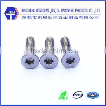 stainless steel metric machine countersunk head star head screws m2*8