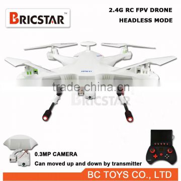 2015 new headlelss mode 2.4g 4-axis ufo aircraft quadcopter fpv hd camera with lights.