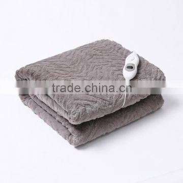 Detachable Cable Soft Brushed PV Fur+Non-woven Fabric Single Heated Overblanket