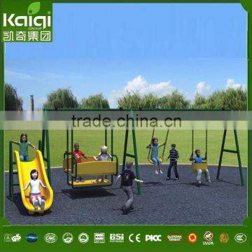 children's slide and swing outdoor play set theme park equipment