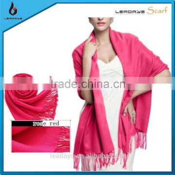 fringe Plain solid color pashmina shawl, scarf shawl                        
                                                Quality Choice