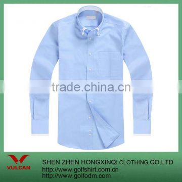 2013 hot comfortable blue long sleeves business dress shirts