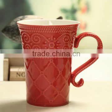 ceramic relief coffee mug