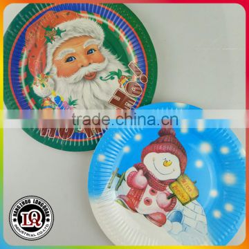 Disposable Santa Claus Christmas Paper Plate