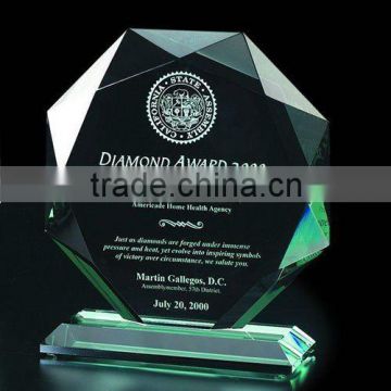 classic glass crystal Trophy awad for events