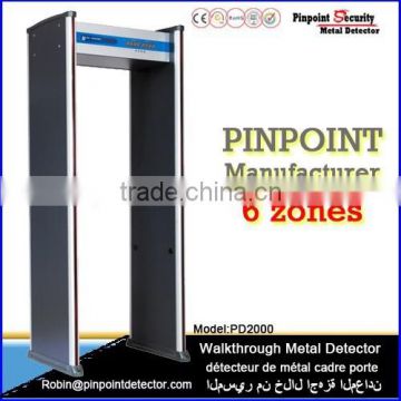 Pinpoint factory level high sensitvity walk through archway door usage security metal detector gate