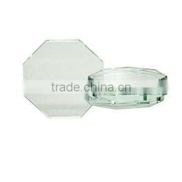 engravable octagonal glass coasters