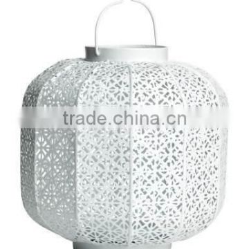 white metal moroccan lantern