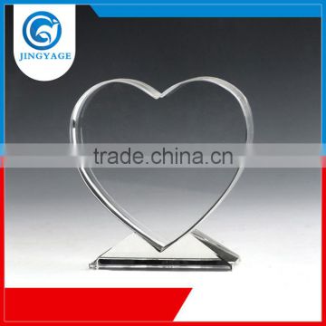 Jingyage Factory directly sale heart crystal trophy wholesale unique crystal trophy plaque