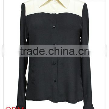 Fashion High Quality Elegant Slim silk shirts for women