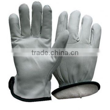 Cow grain leather driving gloves