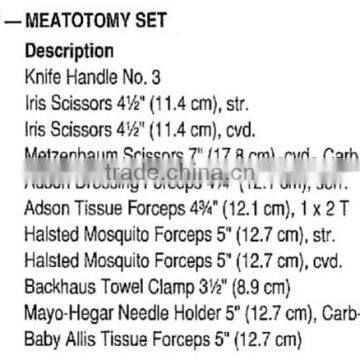 Vasectomy - Meatotomy Set Medical Surgical Instruments General Surgery Sets