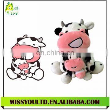 Chinese Manufacturer OEM Dairy Cow Custom Plush Animal Toy