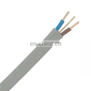 IEC 60227 Highly flexible white H03VH-H flat cable 2X0.75mm2 PVC insulation factory price