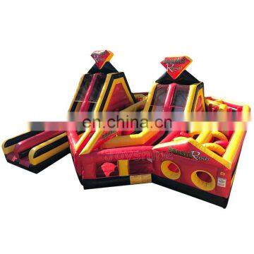 Double Rush Inflatable Bounce House Obstacle Course Bouncy Castle Playground For Kids Adult