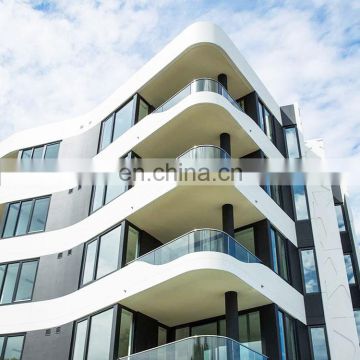 12mm 6+6mm curved bent toughened tempered laminated glass with holes and notches for balcony railing handrail balustrade
