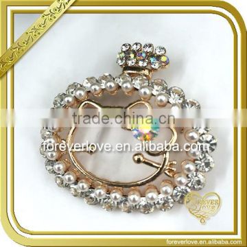 Lovely Kitty Colorful Rhinestone Brooch Pin for KIds FB047