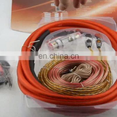 Transparent Frosted flexible Car AMP Wiring Kit 0 AWG CU Audio Cable Kit for Car