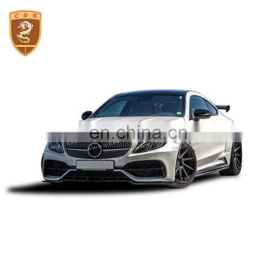For mercedes bens w205 PD style fiber glass full body kits car bumpers side skirts wheel eyebrow