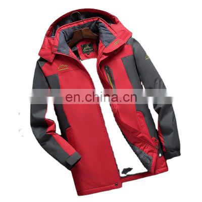 OEM wholesale customized high quality soft shell men's coat ski waterproof winter jacket with zipper