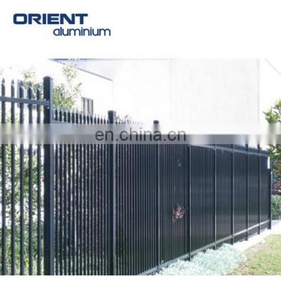 2021 Factory sales black coating top speared aluminium fencing, Home yard fencing