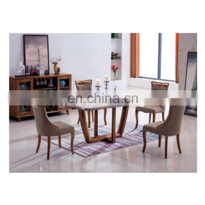New design Rectangular table solid wood base Marble  dinning tables glass table sets
