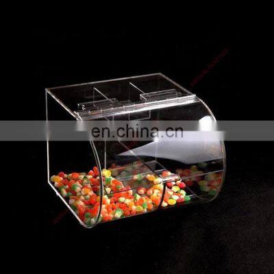 round face clear acrylic / perspex candy display bins