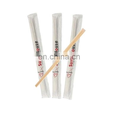 Paper Bag Wrapper Bamboo Chopstick Korean Tensoge Natural Chopsticks Disposable with Logo