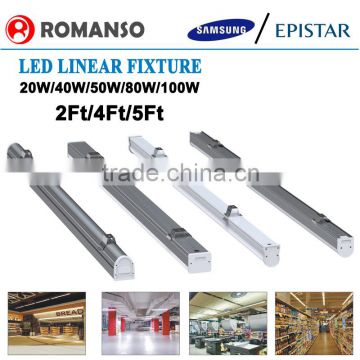 SAMSUNG / EPISTAR LEDs 20W 40W 50W 80W 100W industrial led linear light                        
                                                Quality Choice