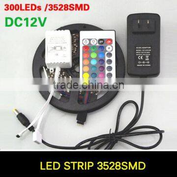 RGB LED Strip 5M 300Led 3528 SMD Fleible Light Led Tape Ribbon + 12V 2A Power Supply Adapter Home Decoration LED Lamps