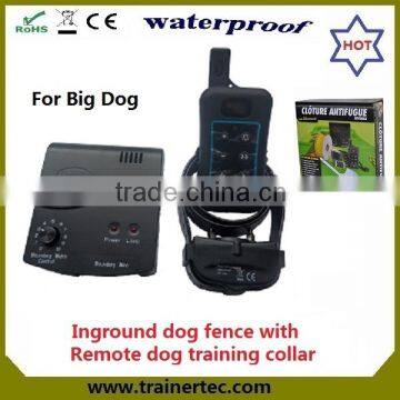 Rechargeable and waterproof outdoor dog fence & 300 meters dog shock collar