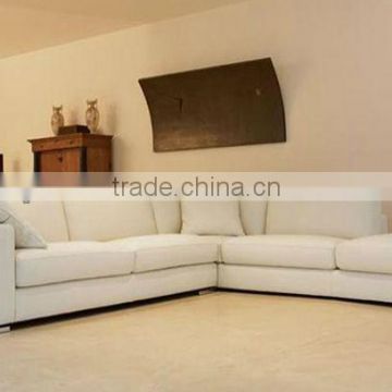 Top Grain Leather Modern Design L Shaped Smart Living Room Corner Sofa Set bamboo sofa set 9098-2A