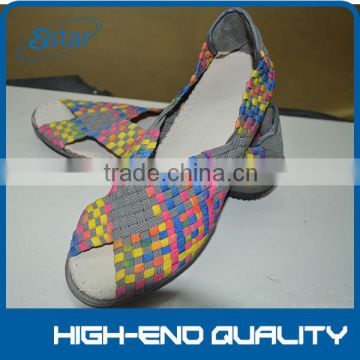 women business casual shoes pure hand woven shoes simple structure shoes