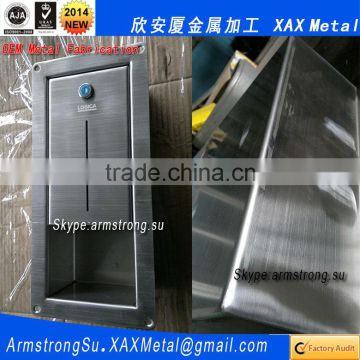 XAX02TD OEM metal fabrication ss304 ss316 Recessed Toilet Tissue Dispenser