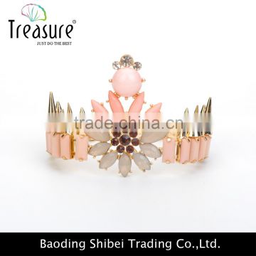 2016 Fashion Hawaiian flower copper claw rhinestone bracelet jewelry